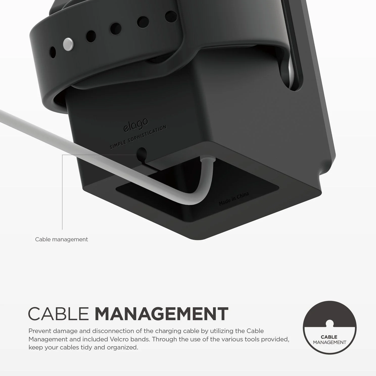 Elago W3 docking til Apple Watch - Svart - Image 4