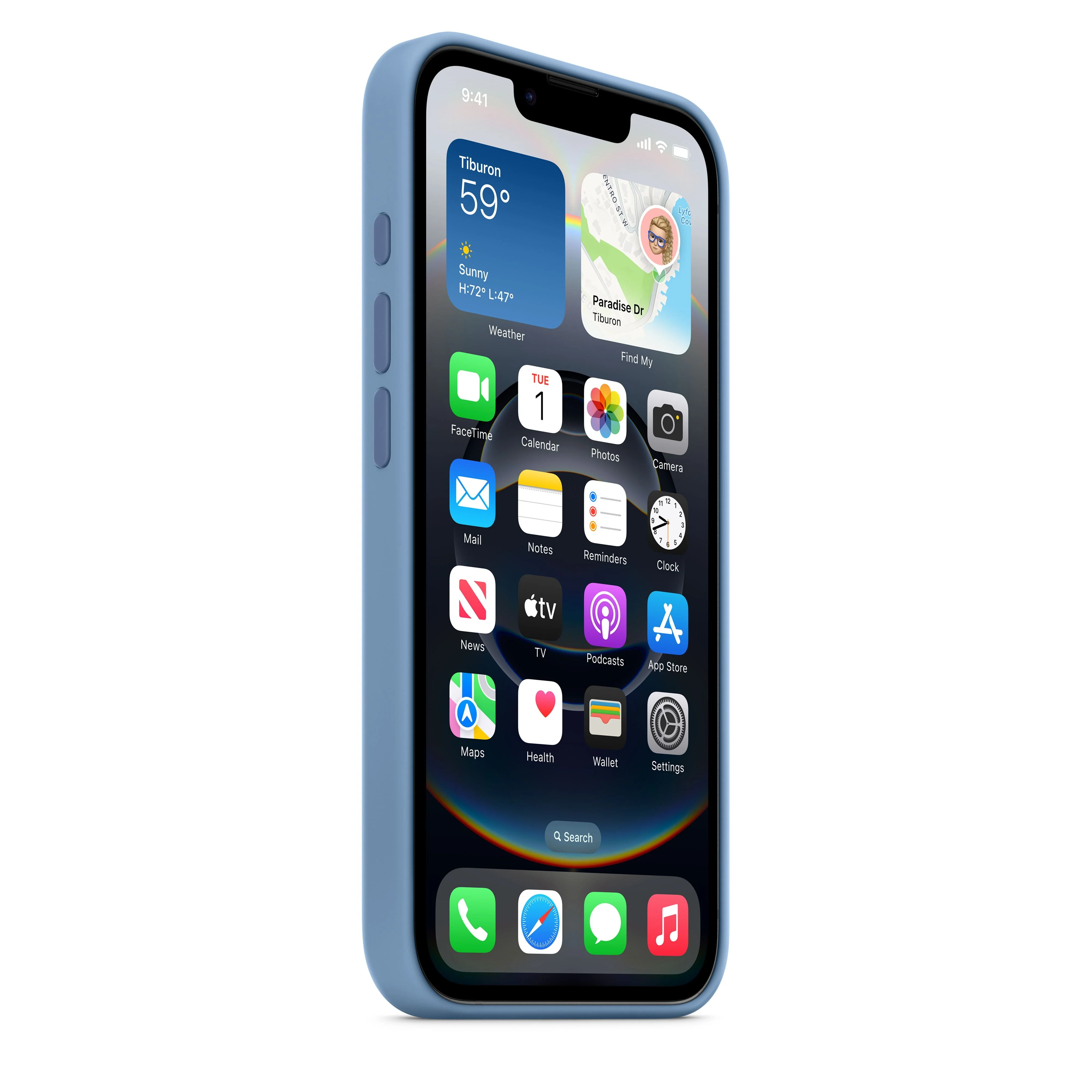 Apple Silikondeksel til iPhone 16e - Vinterblå - Image 3