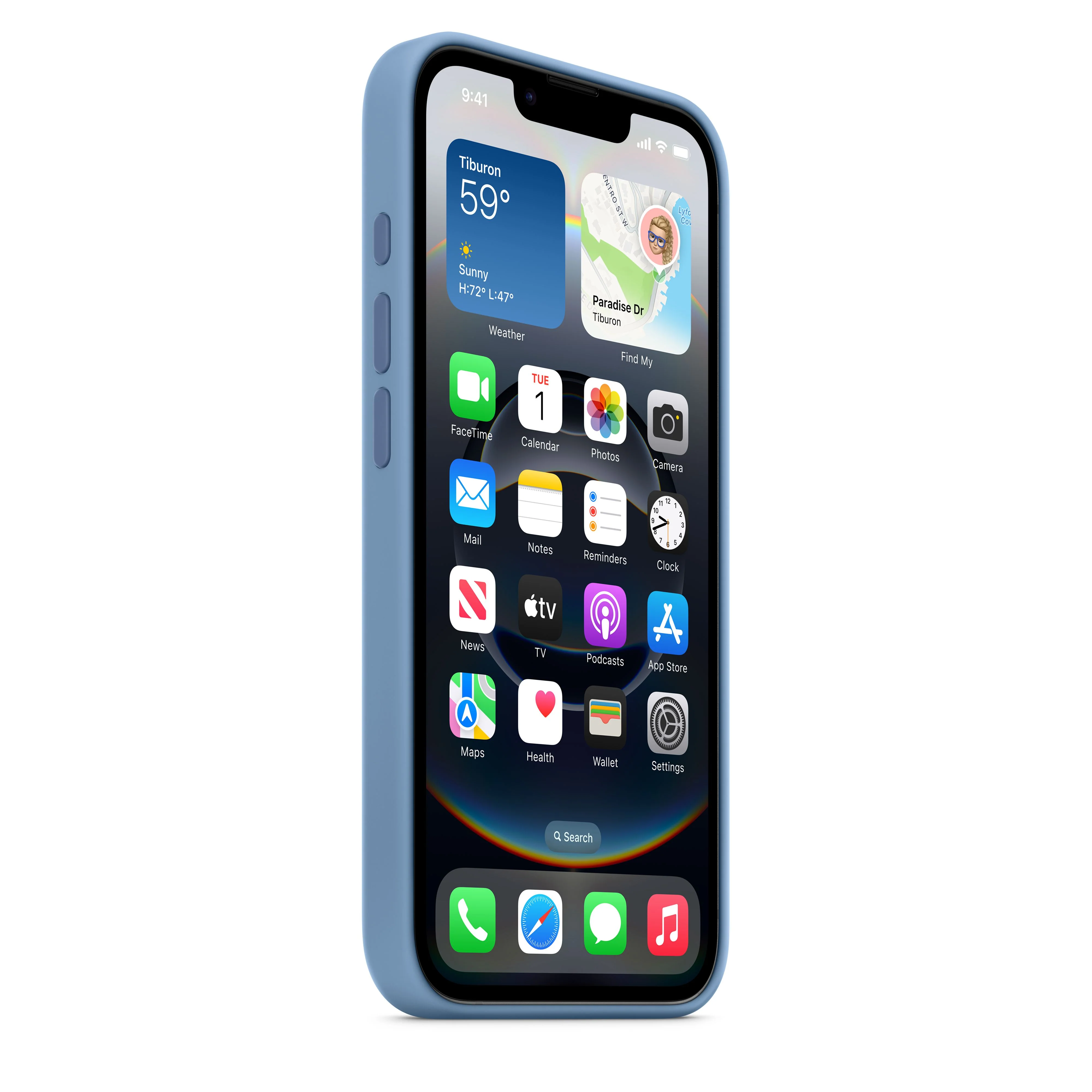 Apple Silikondeksel til iPhone 16e - Vinterblå - Image 6
