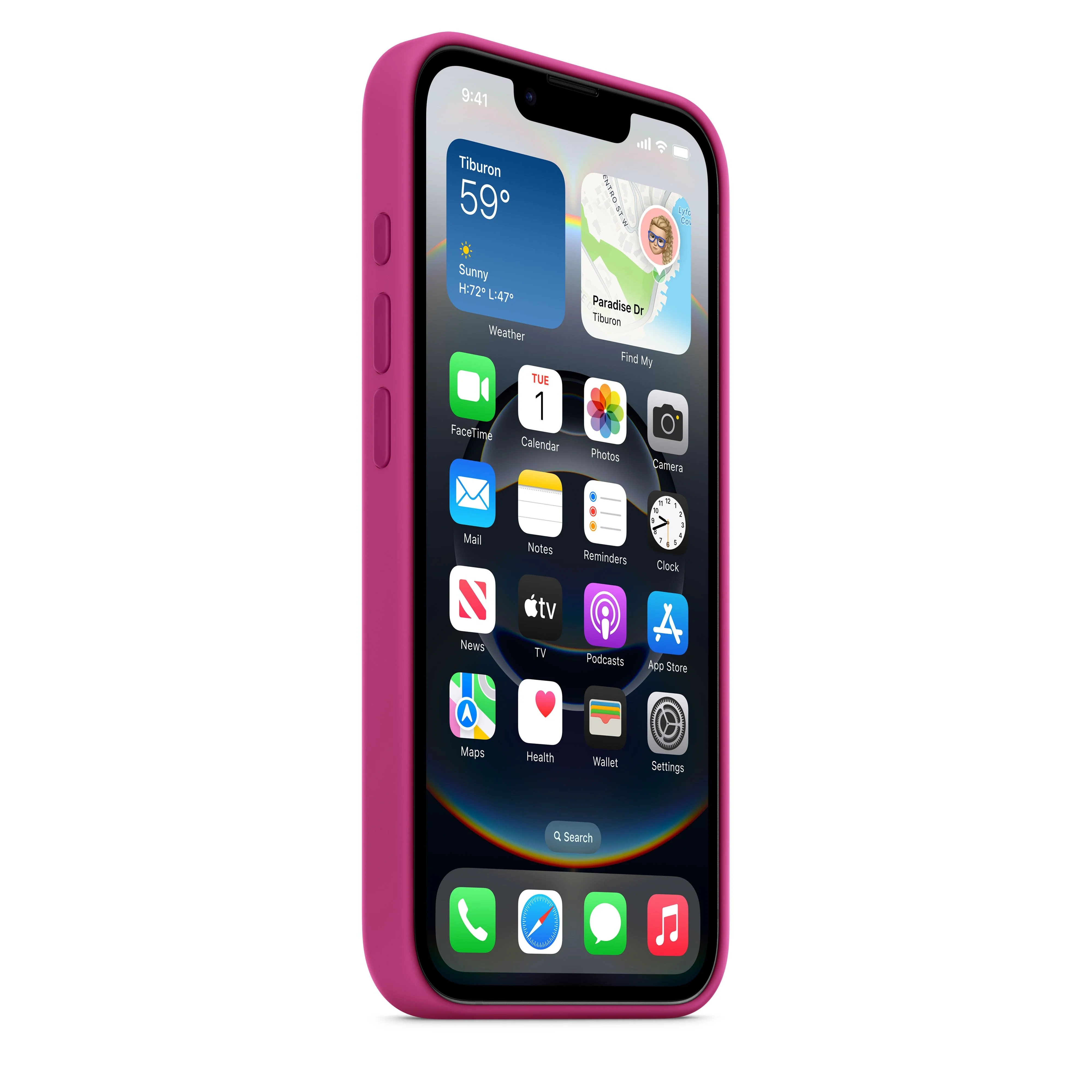 Apple Silikondeksel til iPhone 16e - Fuksia - Image 3