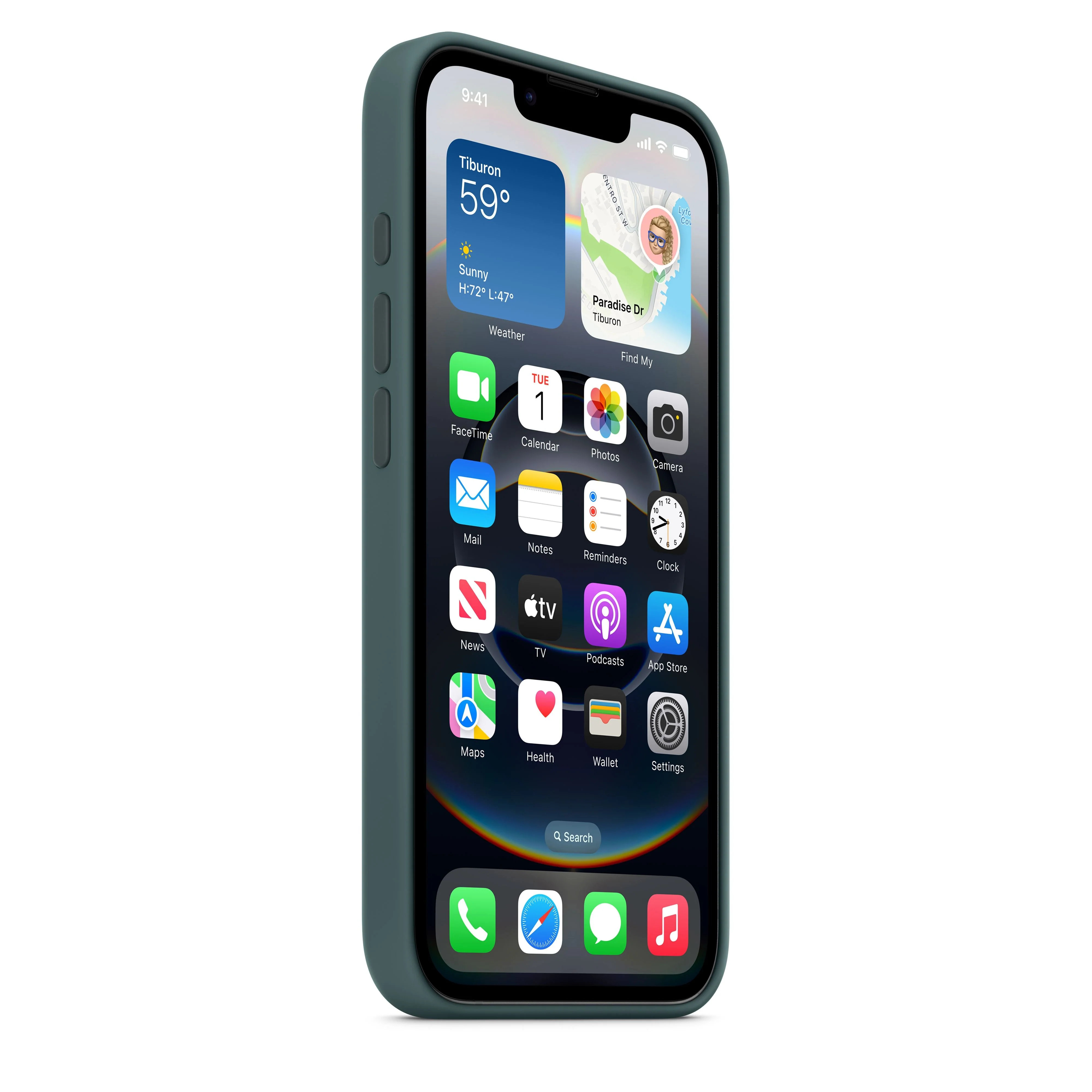 Apple Silikondeksel til iPhone 16e - Blågrønn - Image 3