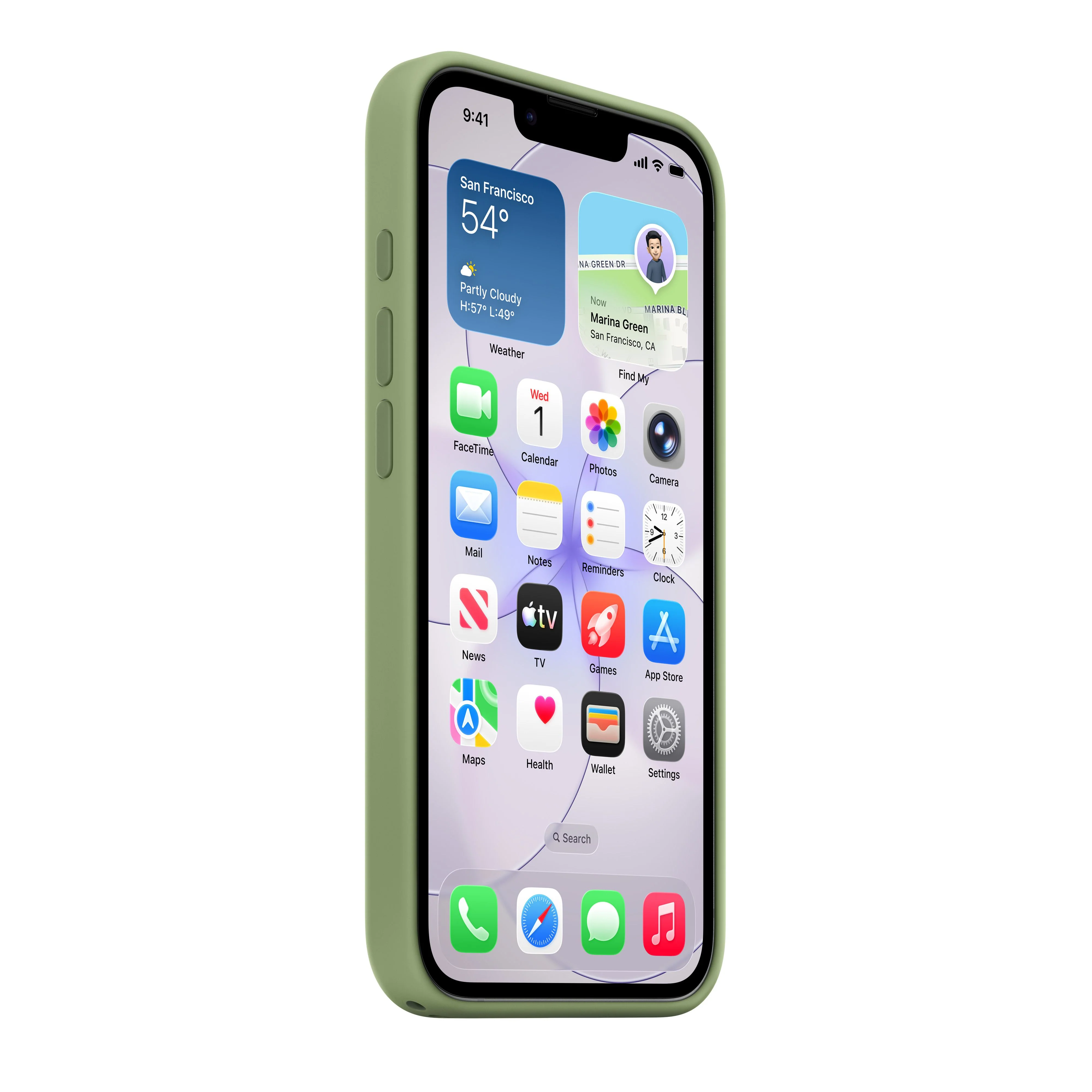 Apple Silikondeksel til iPhone 17e med MagSafe - Lys mosegrønn - Image 4