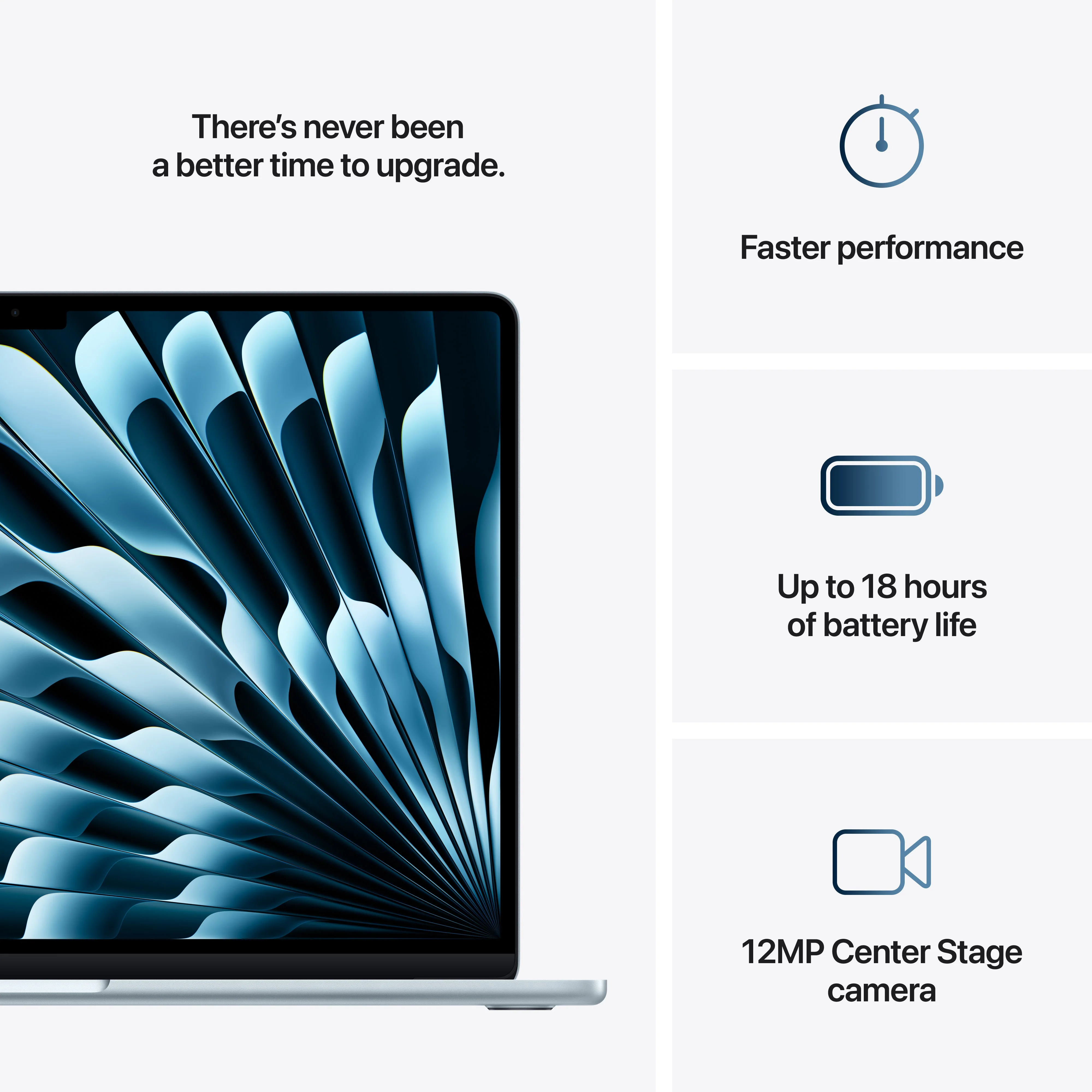 MacBook Air 15-tommer M4 512GB SSD 16GB Minne - Himmelblå - Image 10