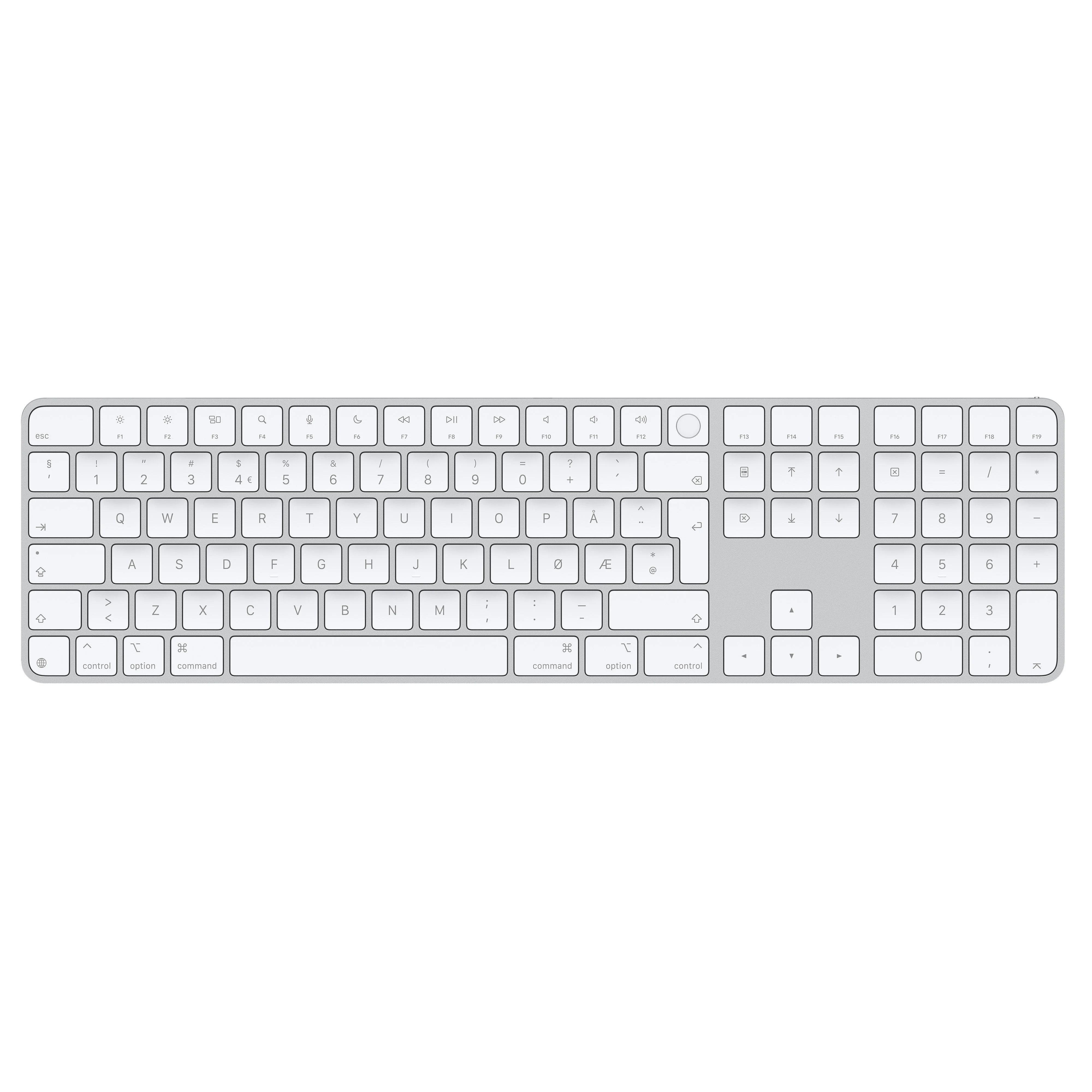 Apple Magic Keyboard Touch ID med talltastatur for Mac-modeller med Apple silicon - Hvit