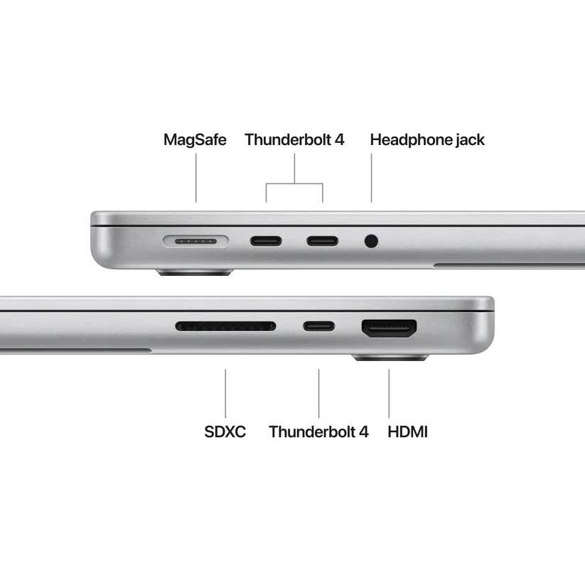MacBook Pro 14-tommer M4 512GB SSD 16GB Minne med 96W lader og US tastatur - Sølv - Image 5