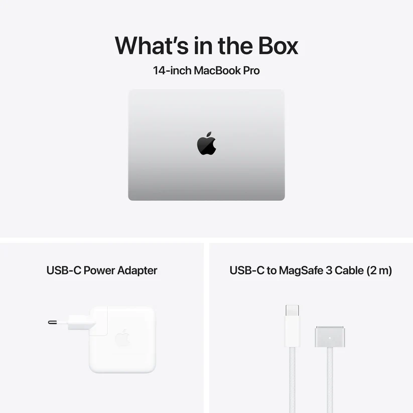 MacBook Pro 14-tommer M4 512GB SSD 16GB Minne med 96W lader og US tastatur - Sølv - Image 6