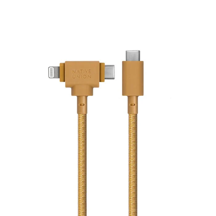 Native Union 1,5 m USB-C til USB-C/Lightning Belt Cable Duo Ladekabel - Kraft - Image 4