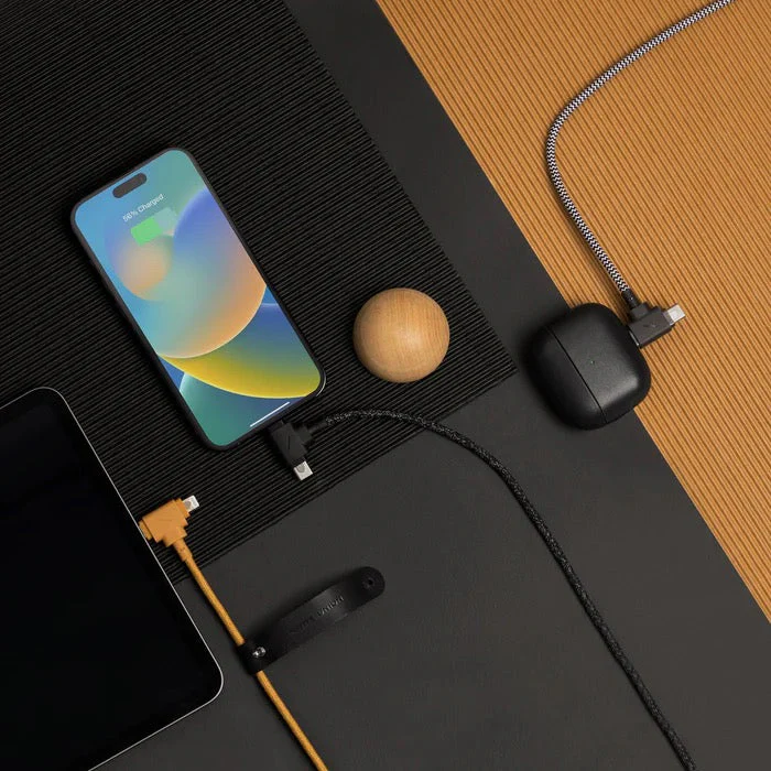 Native Union 1,5 m USB-C til USB-C/Lightning Belt Cable Duo Ladekabel - Kraft - Image 5