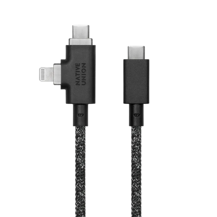 Native Union 2.4 m USB-C til USB-C/Lightning Belt Cable Duo Pro 240W Ladekabel - Cosmos - Image 2
