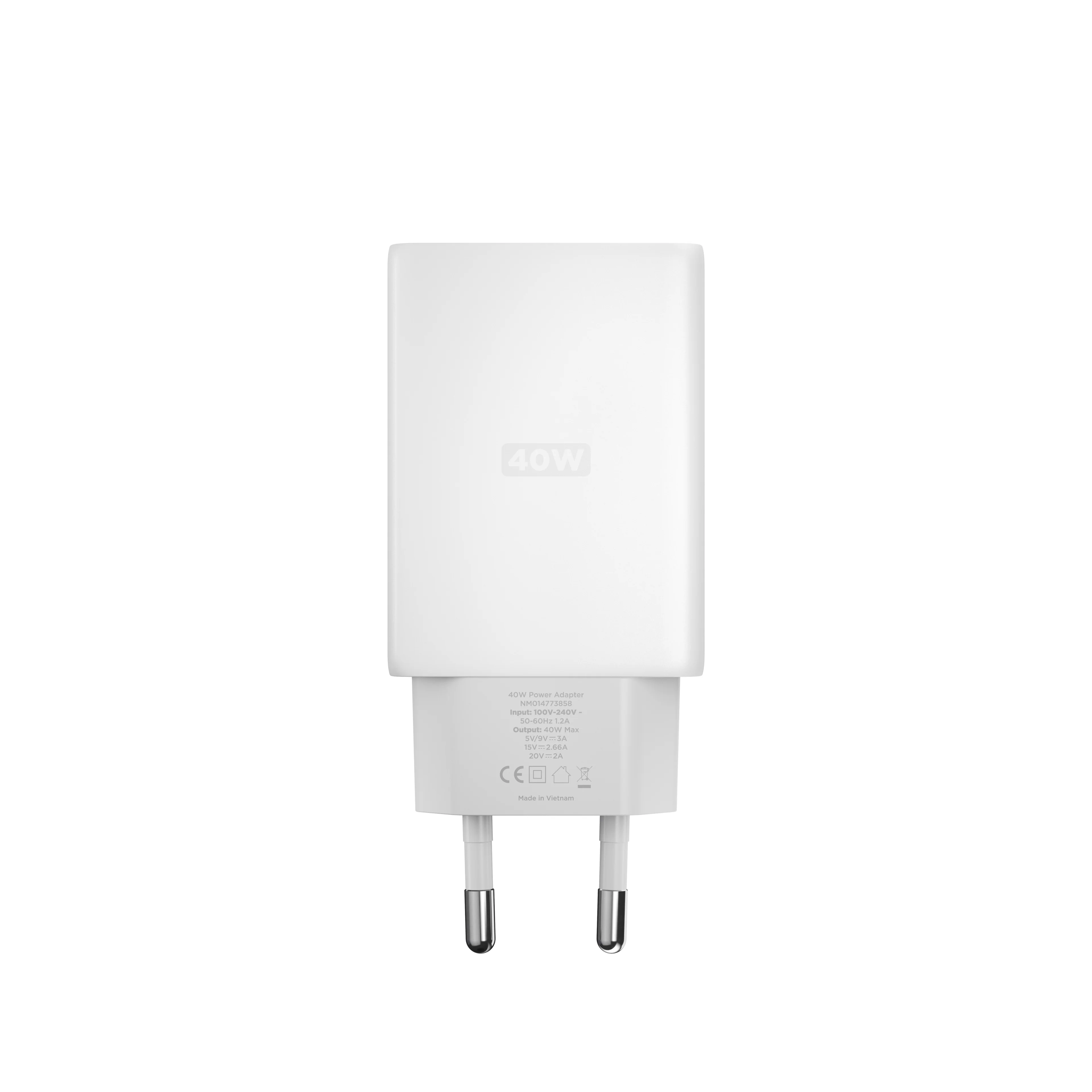 Nomad 40W USB-C GaN Vegglader - Hvit - Image 2