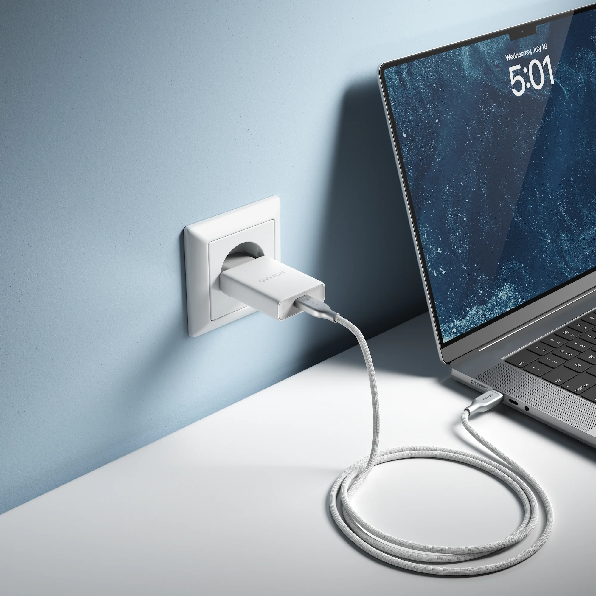 Nomad 40W USB-C GaN Vegglader - Hvit - Image 6