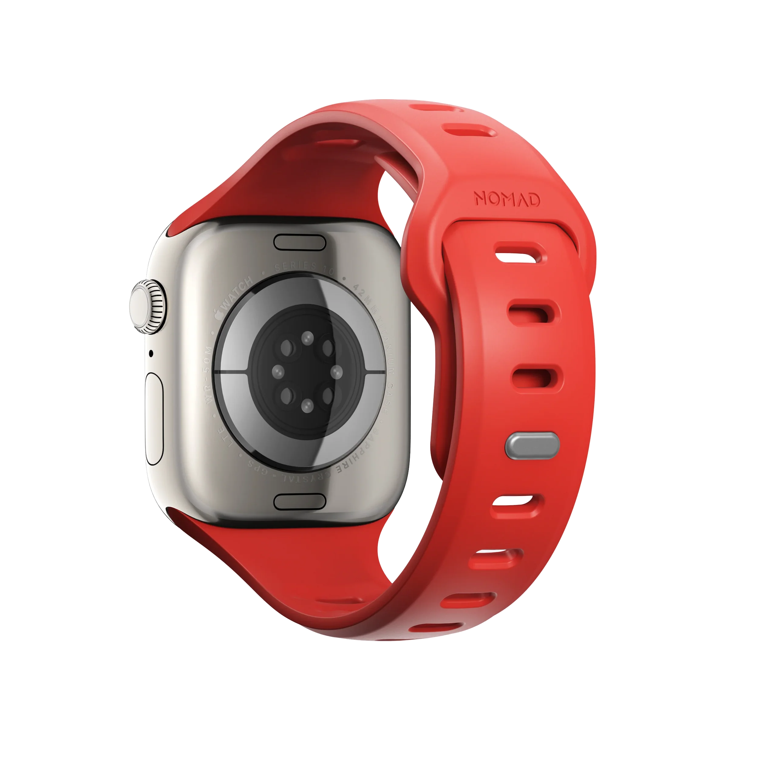 Nomad 42mm Tempo Silikonreim - Rød - Image 2
