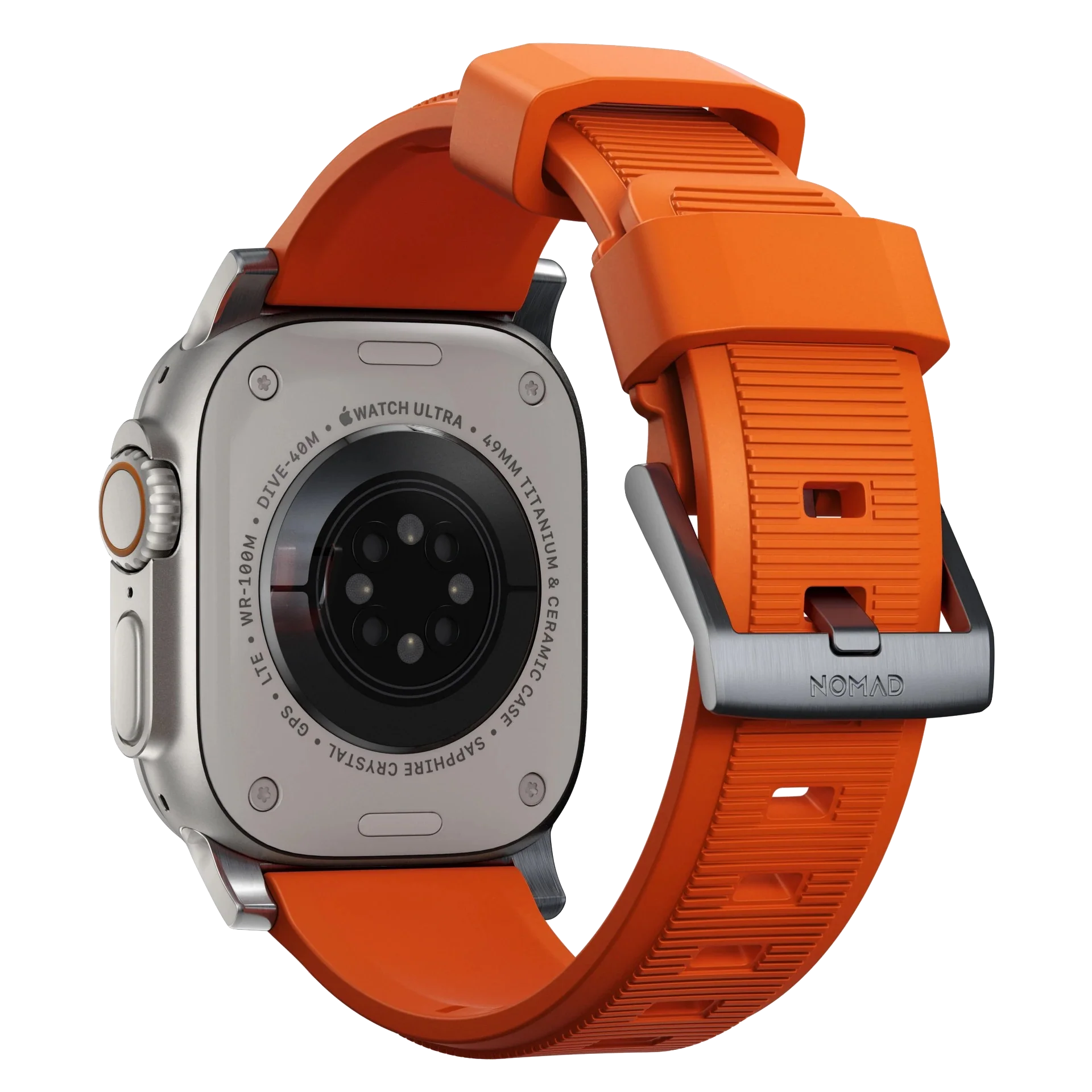 Nomad 49/46 mm Rugged Strap reim - Ultra Orange - Image 2