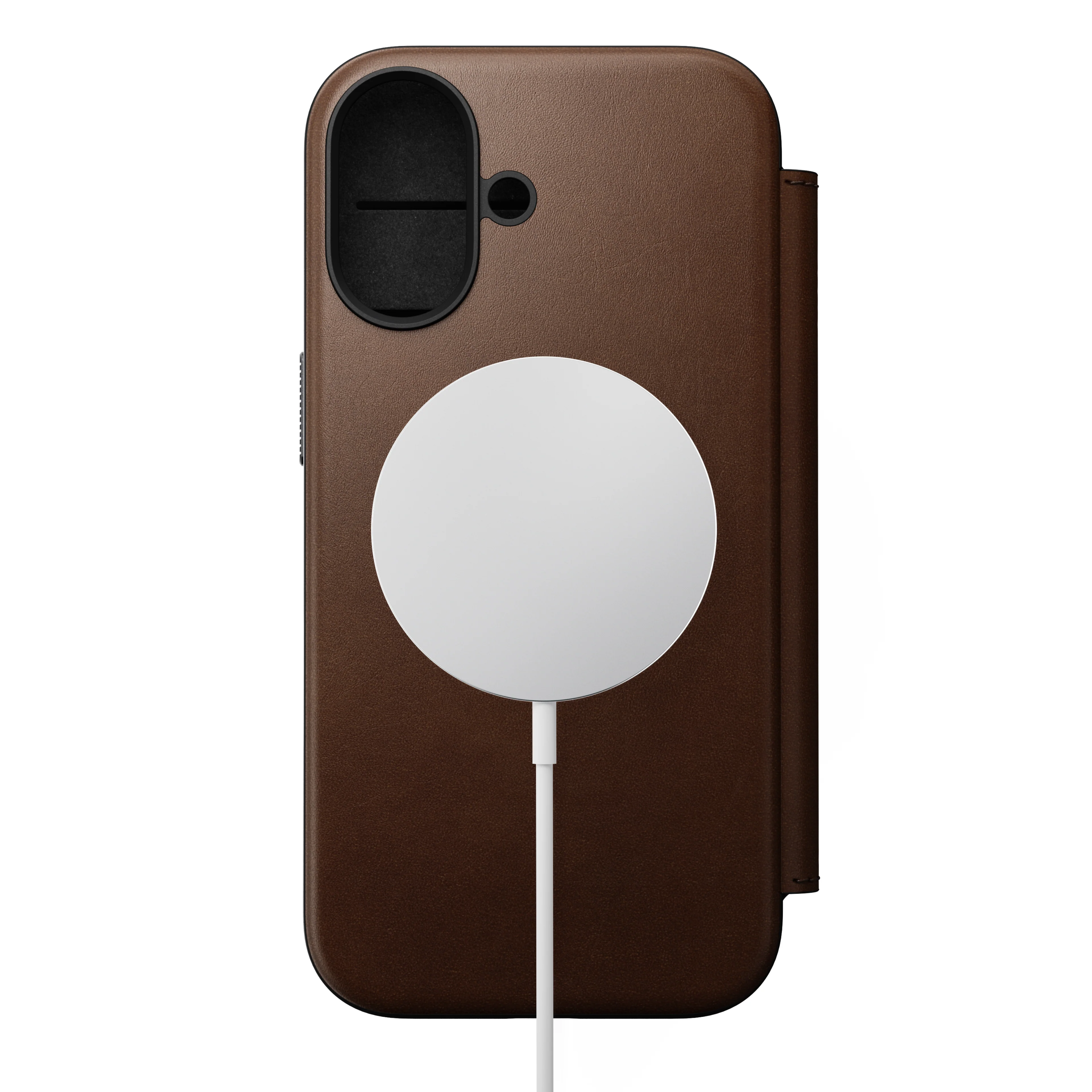 Nomad Lommebokdeksel i skinn med MagSafe til iPhone 17 - Brun - Image 2