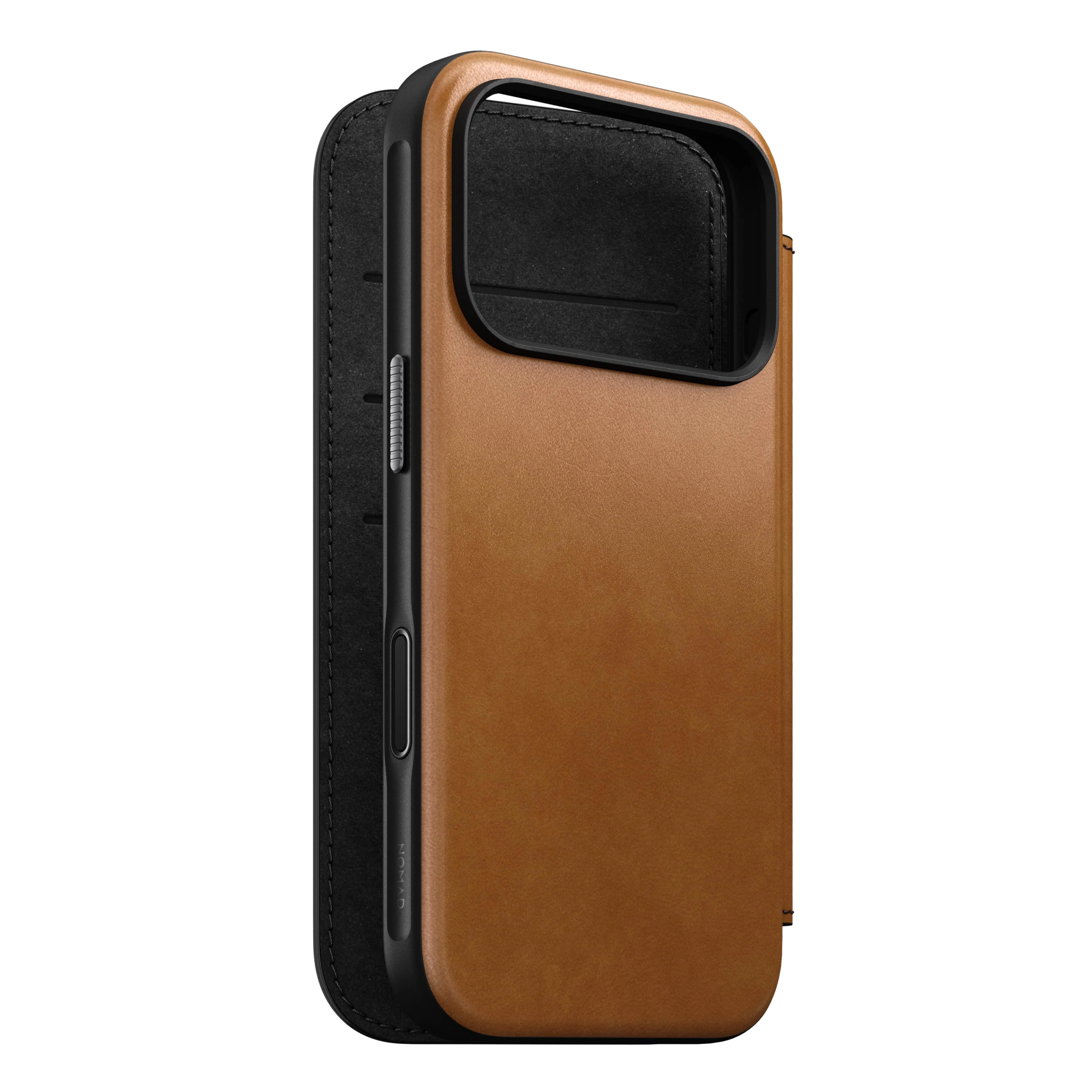 Nomad Lommebokdeksel i skinn med MagSafe til iPhone 17 Pro - Tan - Image 5