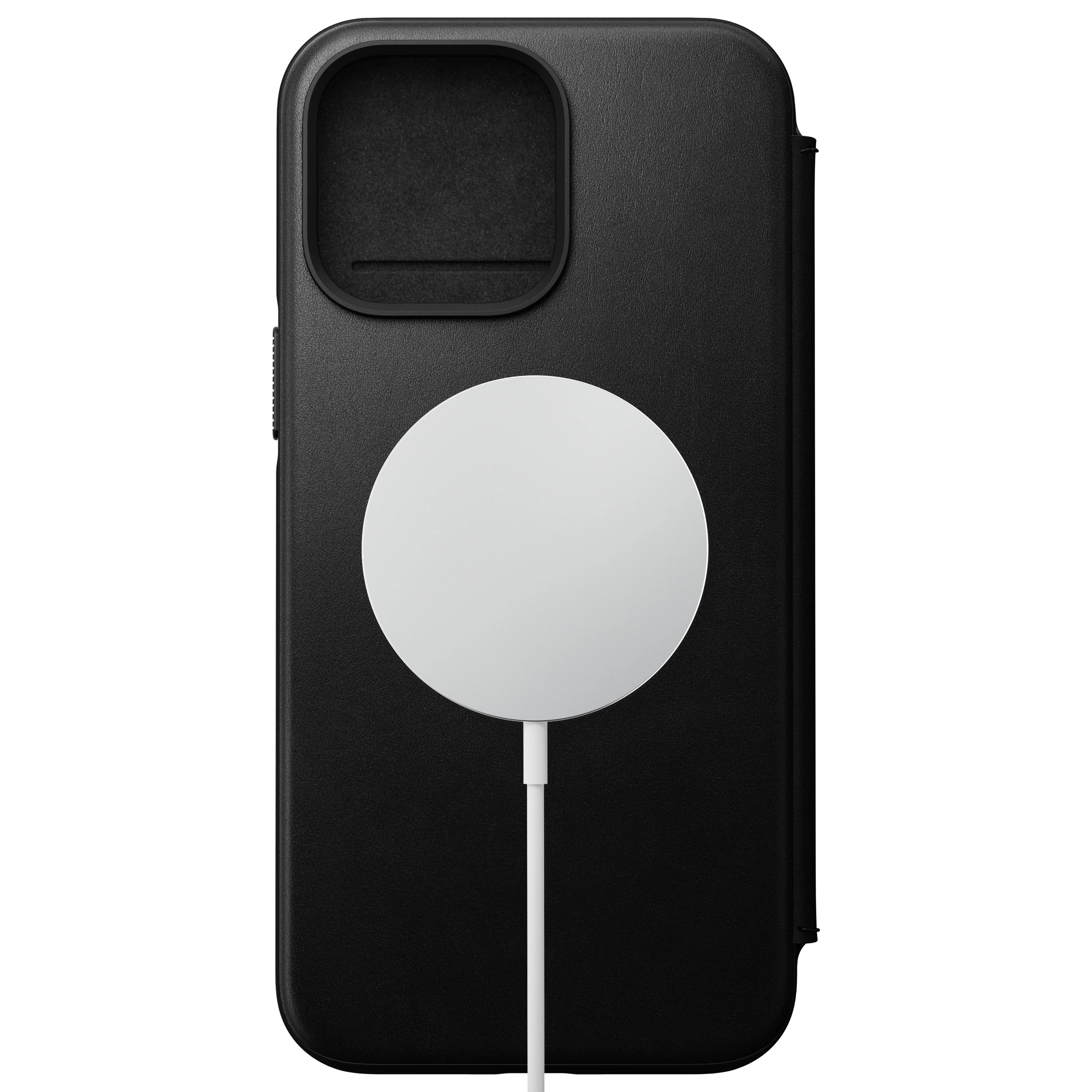 Nomad Lommebokdeksel i skinn med MagSafe til iPhone 14 Pro Max - Svart - Image 4