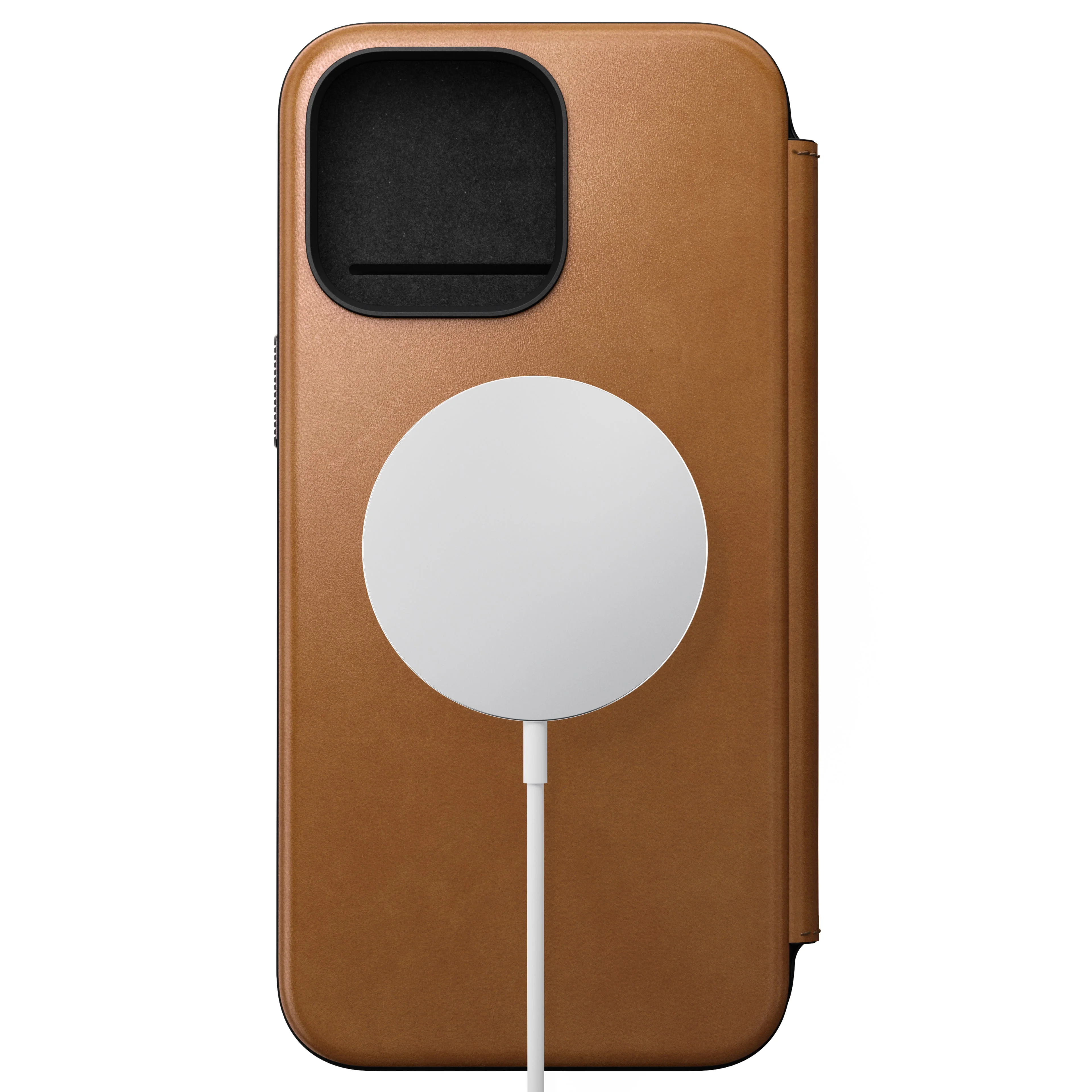 Nomad Lommebokdeksel i skinn med MagSafe til iPhone 15 Pro Max - Tan - Image 2