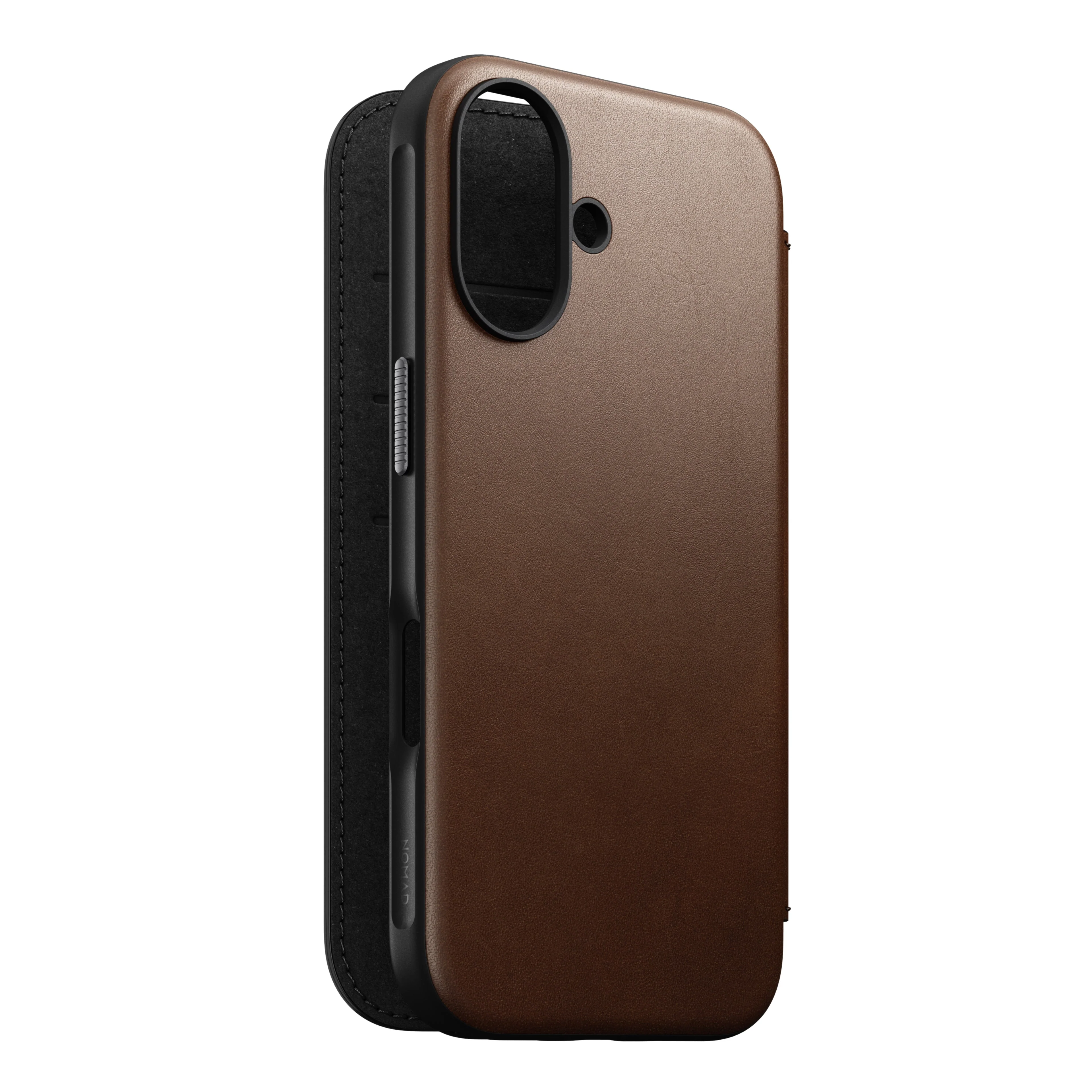 Nomad Lommebokdeksel i skinn med MagSafe til iPhone 16 - Brun - Image 4