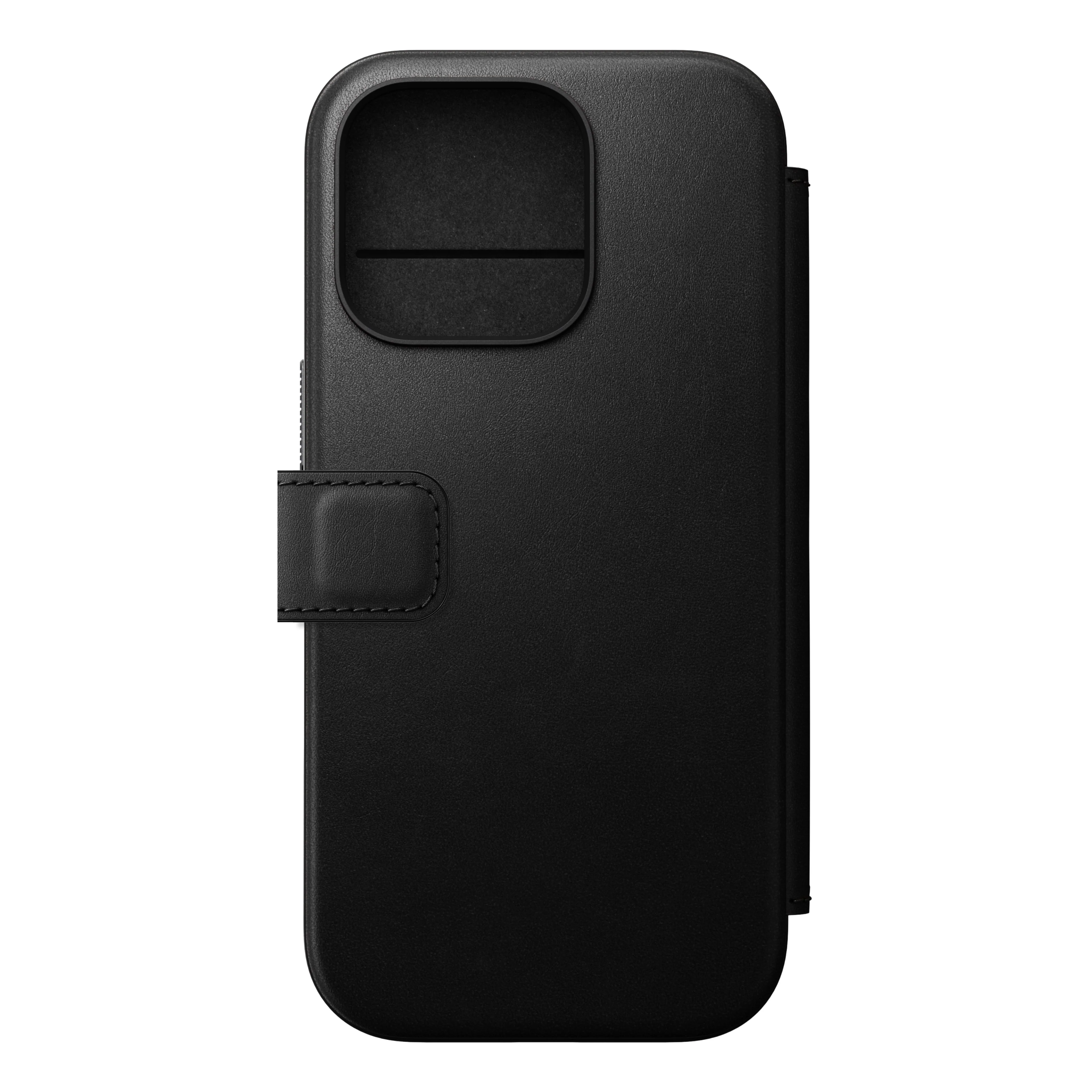 Nomad Lommebokdeksel i skinn med MagSafe til iPhone 16 Pro - Svart - Image 2