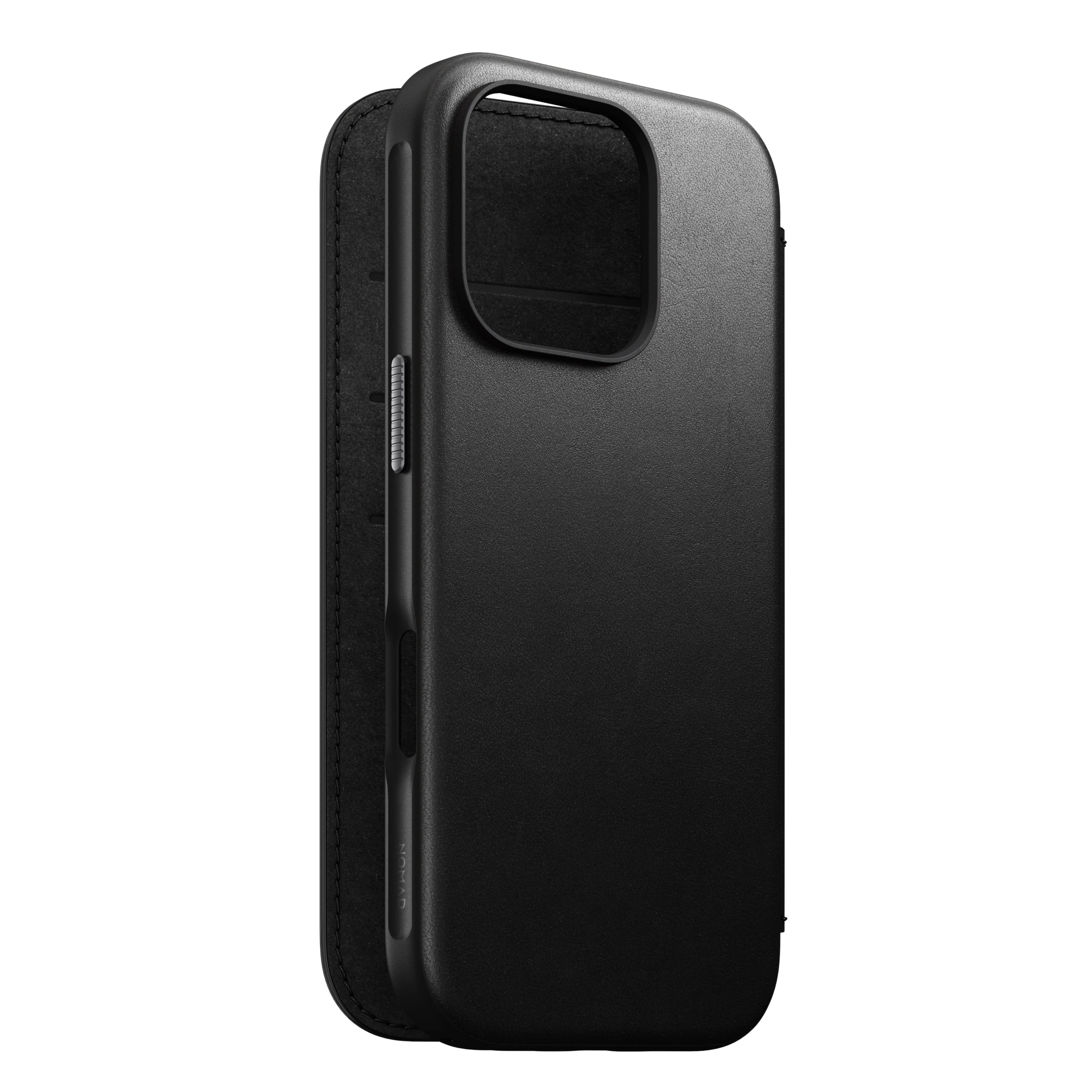 Nomad Lommebokdeksel i skinn med MagSafe til iPhone 16 Pro - Svart - Image 4