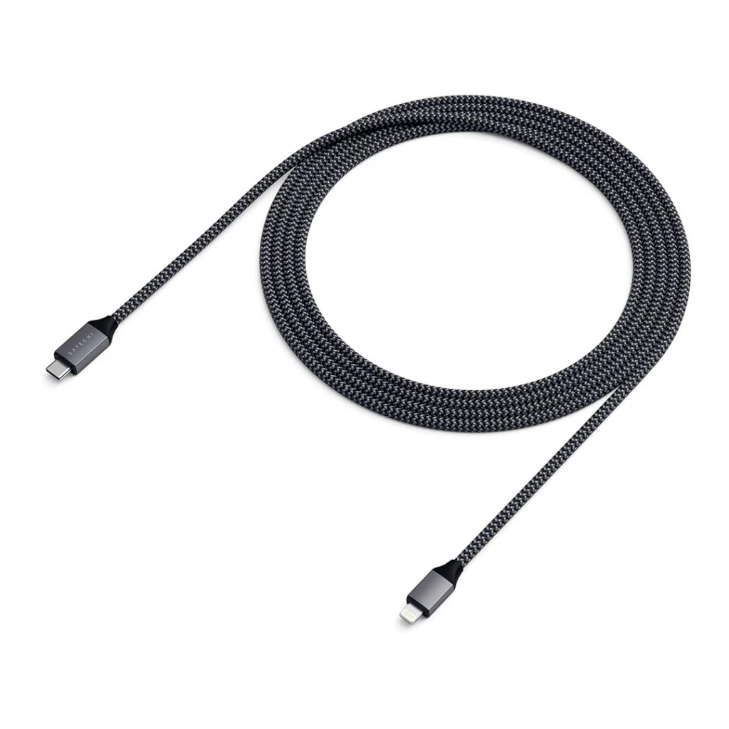 Satechi 1,8 meters USB-C til Lightning-kabel - Svart - Image 2