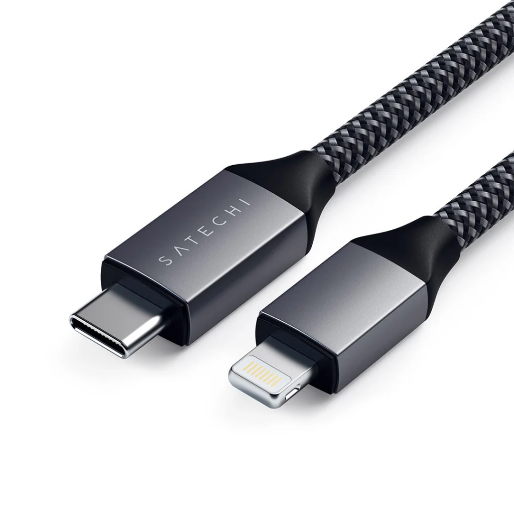 Satechi 1,8 meters USB-C til Lightning-kabel - Svart - Image 4