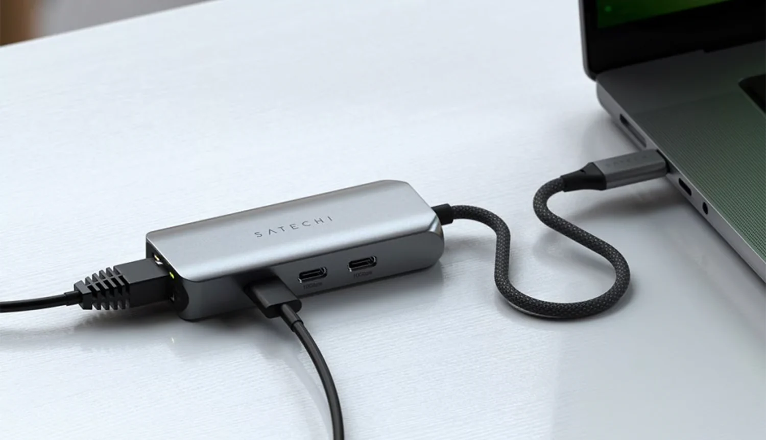 Satechi 4-i-1 USB-C Adapter med Gigabit Ethernet - Image 3