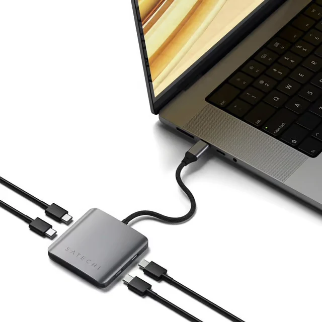 Satechi 4-Port USB-C Hub med 100W lading - Image 3
