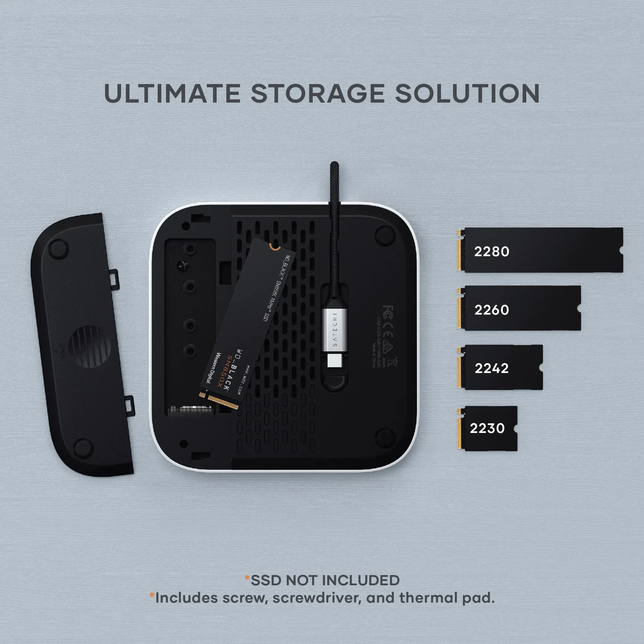 Satechi Mac mini M4 Stand Hub med SSD-kabinett - Image 4