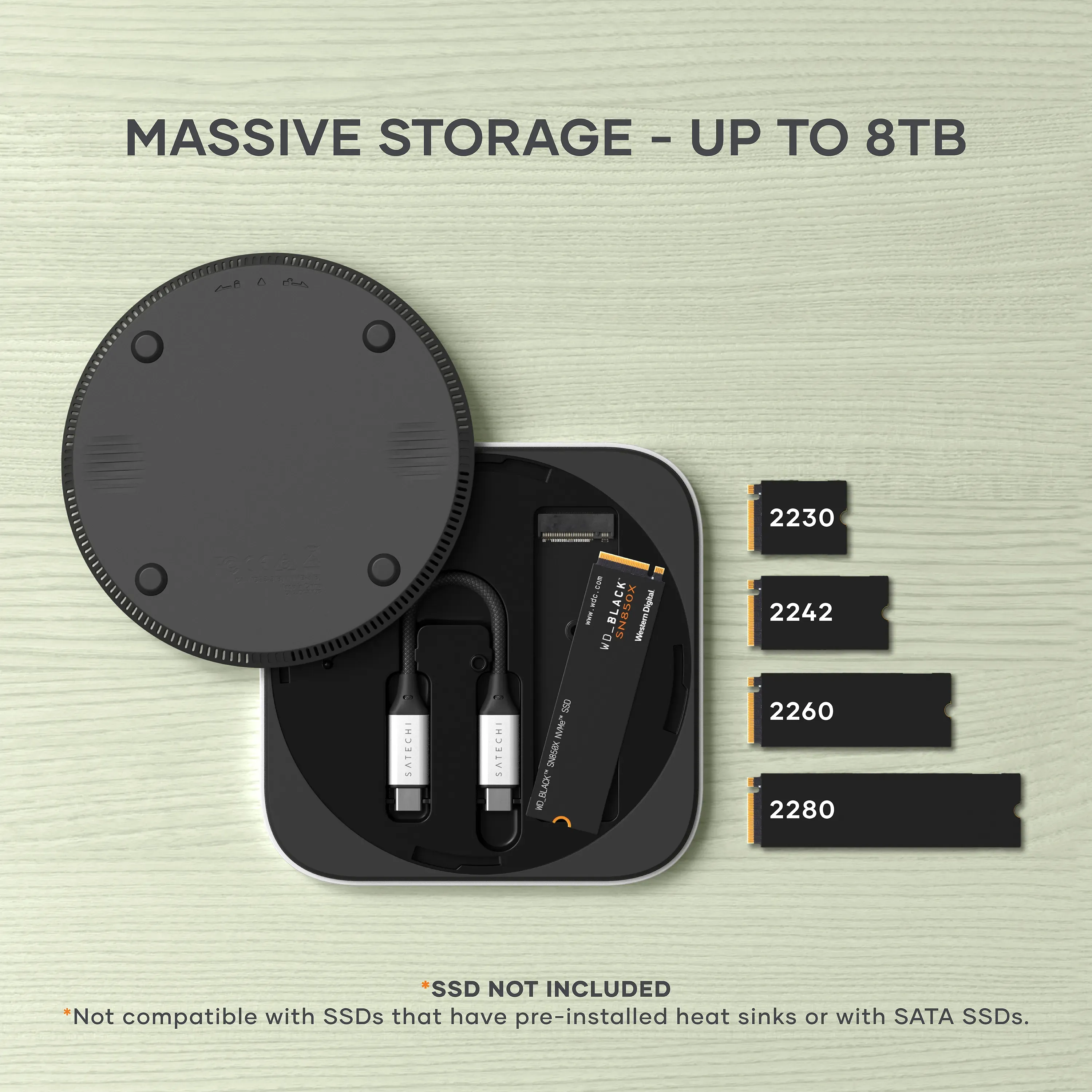 Satechi USB4 Slim NVMe SSD-kabinett til Mac mini - Image 6