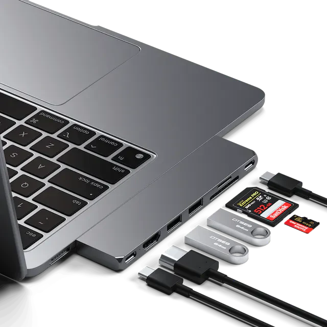 Satechi Pro Hub Slim Multiadapter - Stellargrå - Image 3