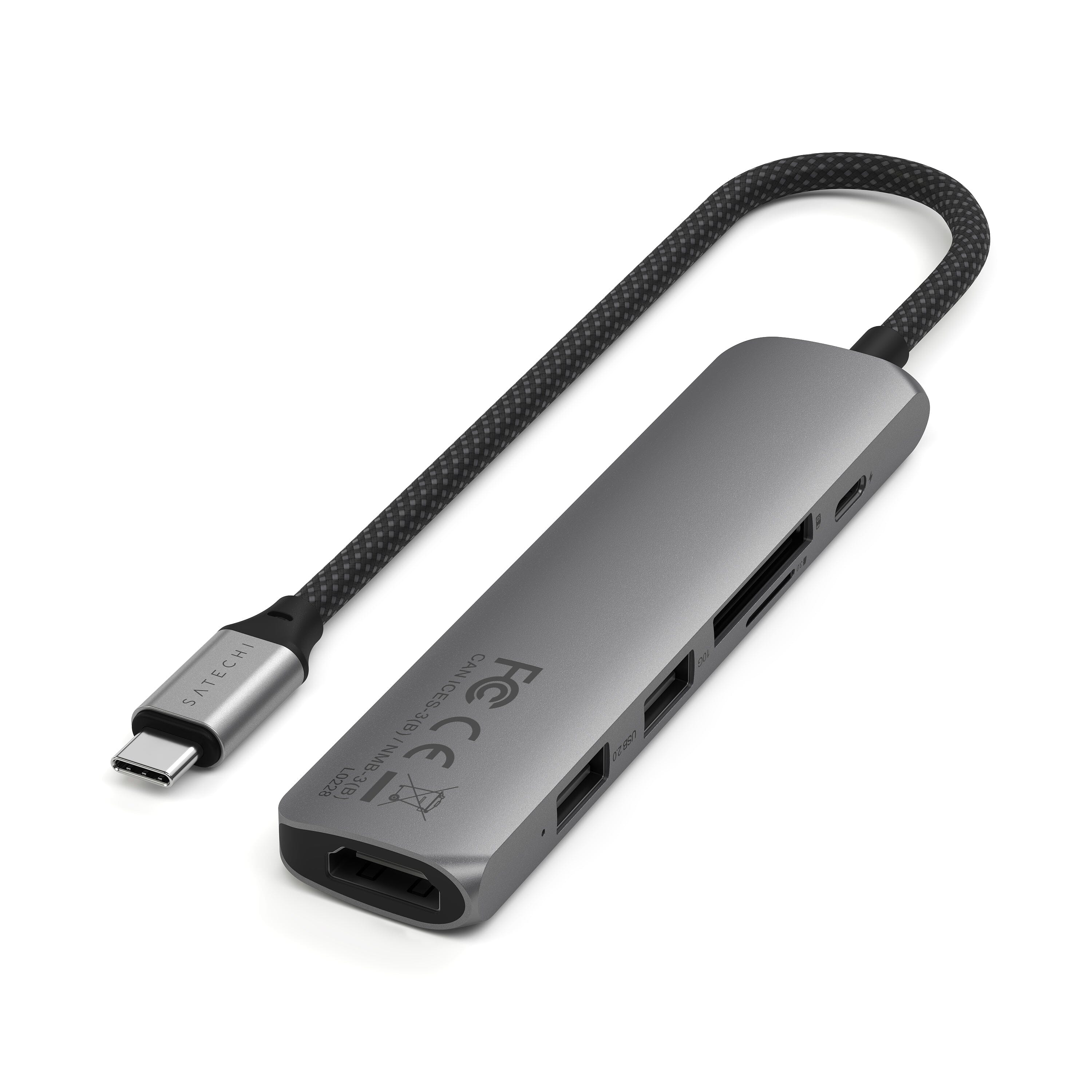 Satechi Slim 6 Multiport Adapter - Stellargrå - Image 3
