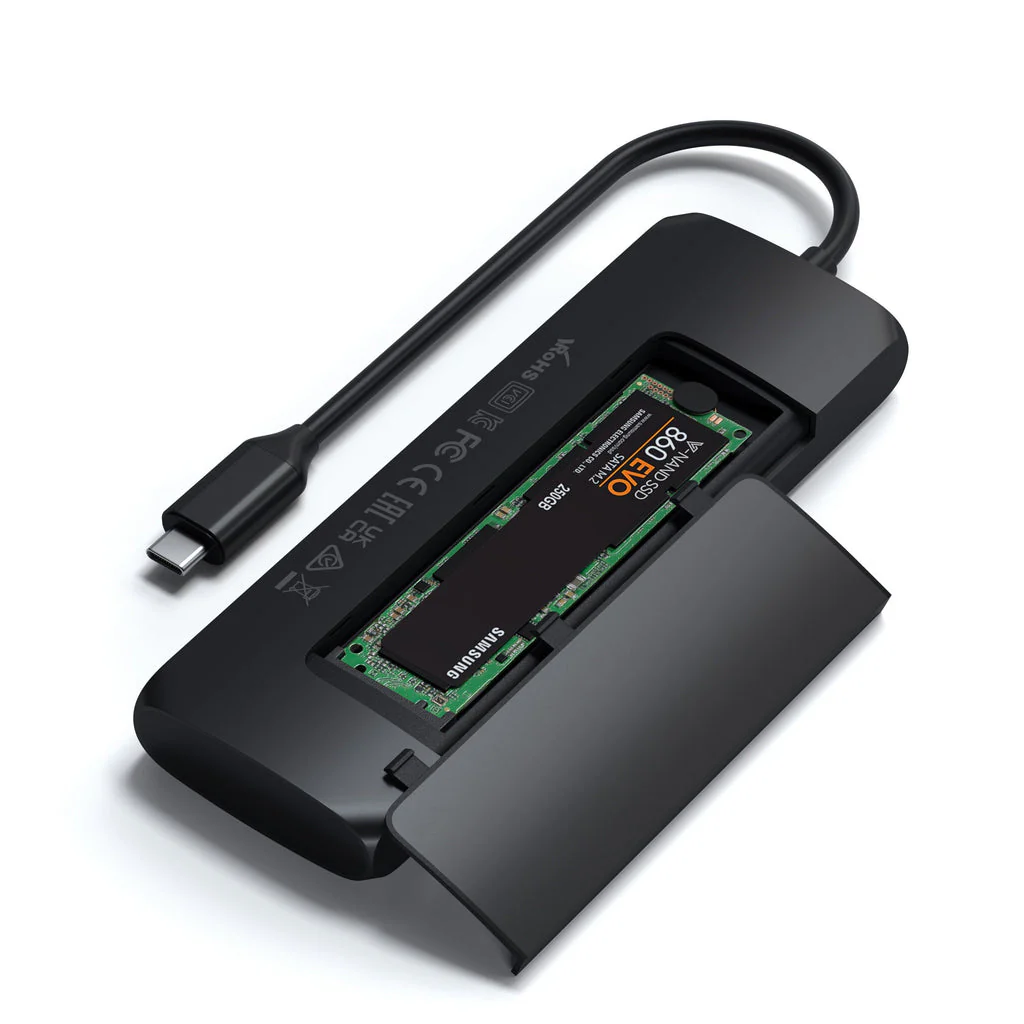 Satechi USB-C Hybrid Multiport Adapter - Svart - Image 2