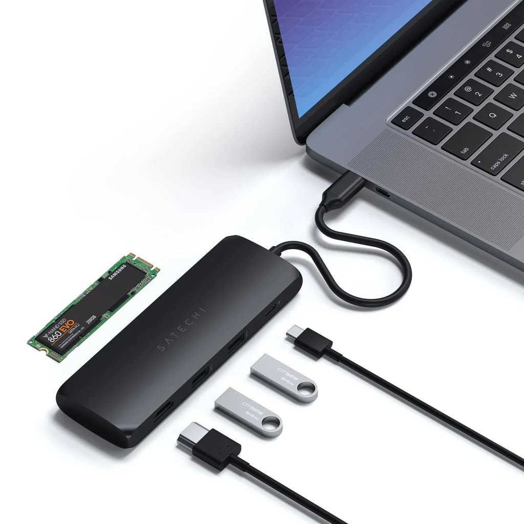 Satechi USB-C Hybrid Multiport Adapter - Svart - Image 4