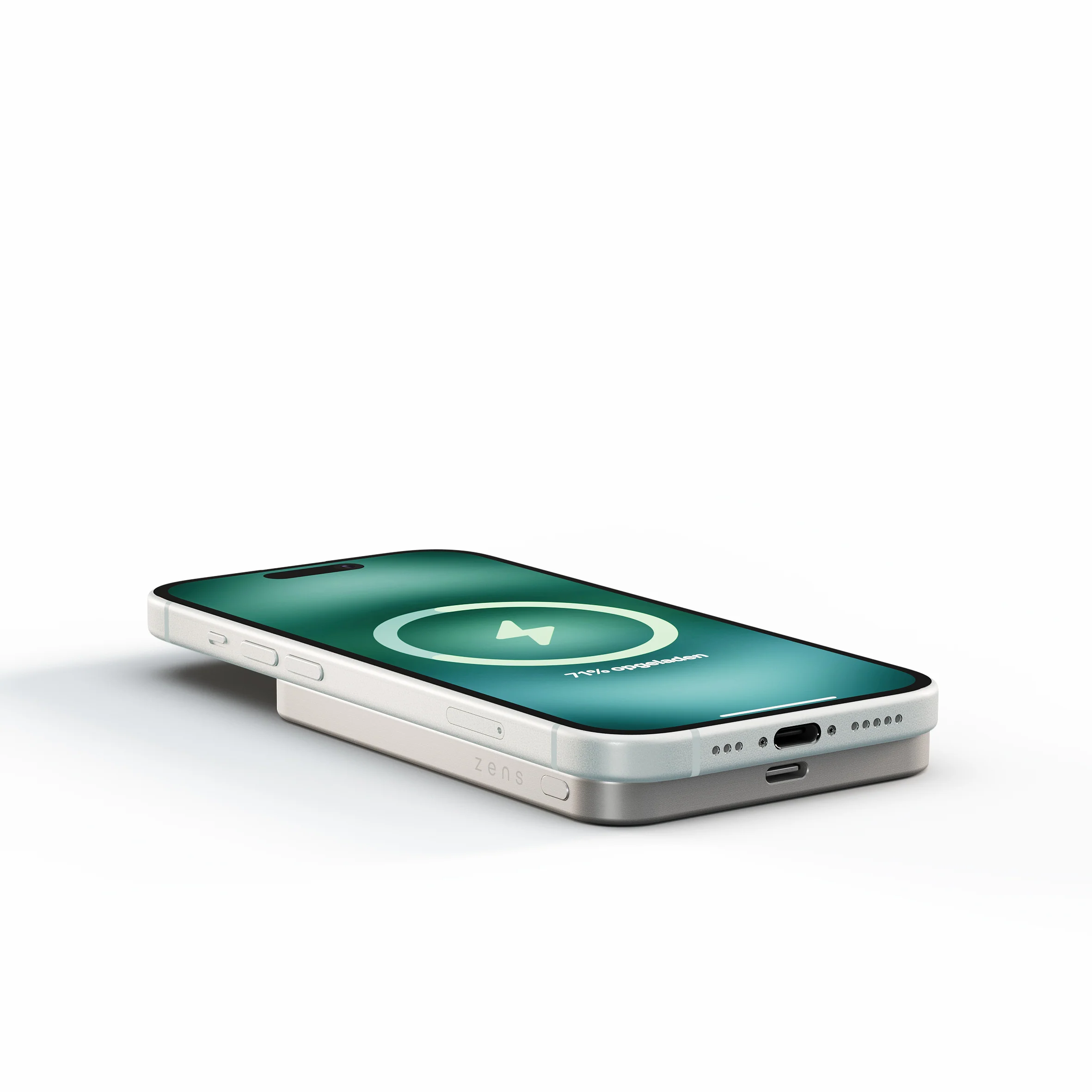 Zens 5000 mAh Magnetisk Powerbank Pro 1 Slim - Hvit - Image 2